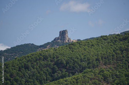 view of the Tranco reservoir located in the Sierras de Cazorla, Segura y las Villas Natural Park in Jaen, Spain