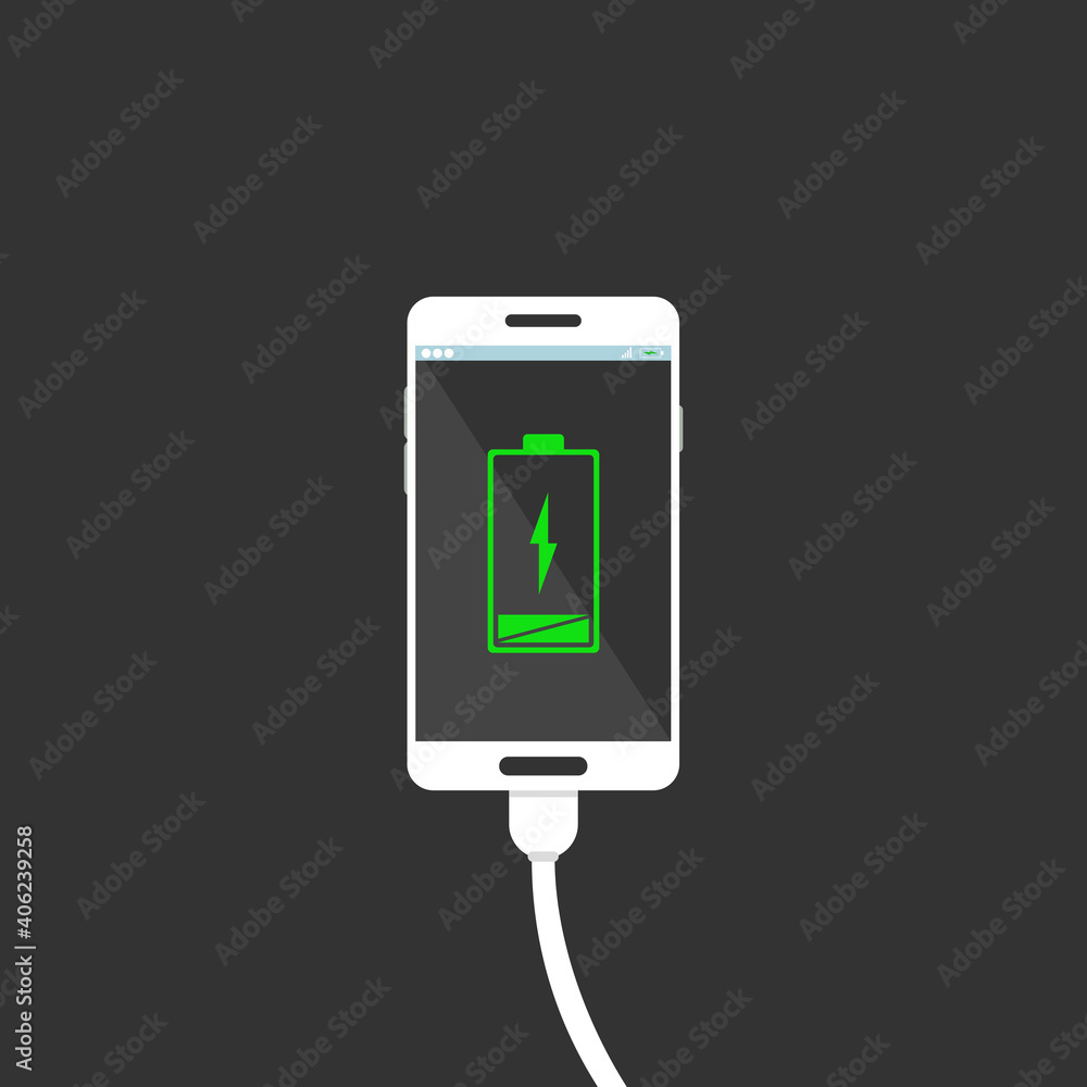 Mobile smartphones charging icon. Vector illustration. Mobile smartphones charging icon. Vector illustration.