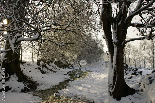 Snowy Winter in Lothersdale, Yorkshire Dales, England