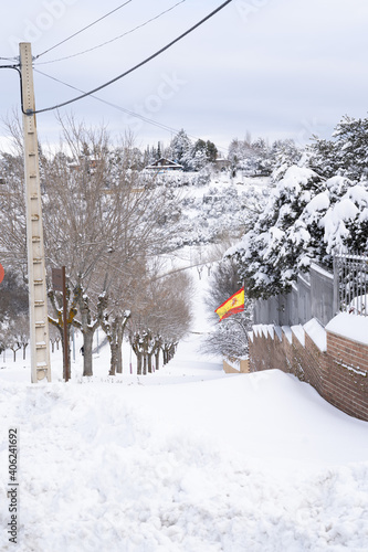 Historical amount of snow in Madrid, Spain