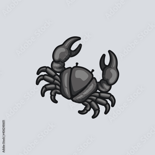 Creative crab logo with variant color