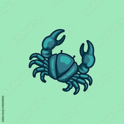 Creative crab logo with variant color