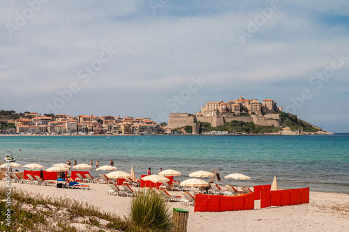 City of Calvi on Corse and the citadel of the city