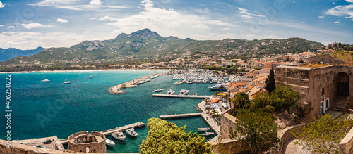 City of Calvi on Corse and the citadel of the city photo