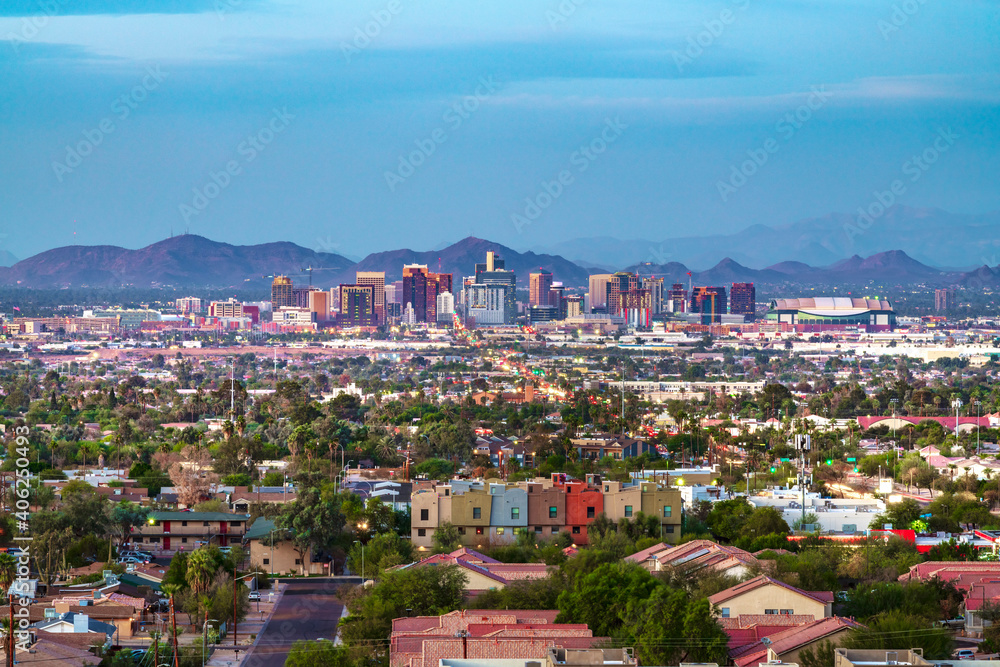 Fototapeta premium Phoenix,Arizona skyline