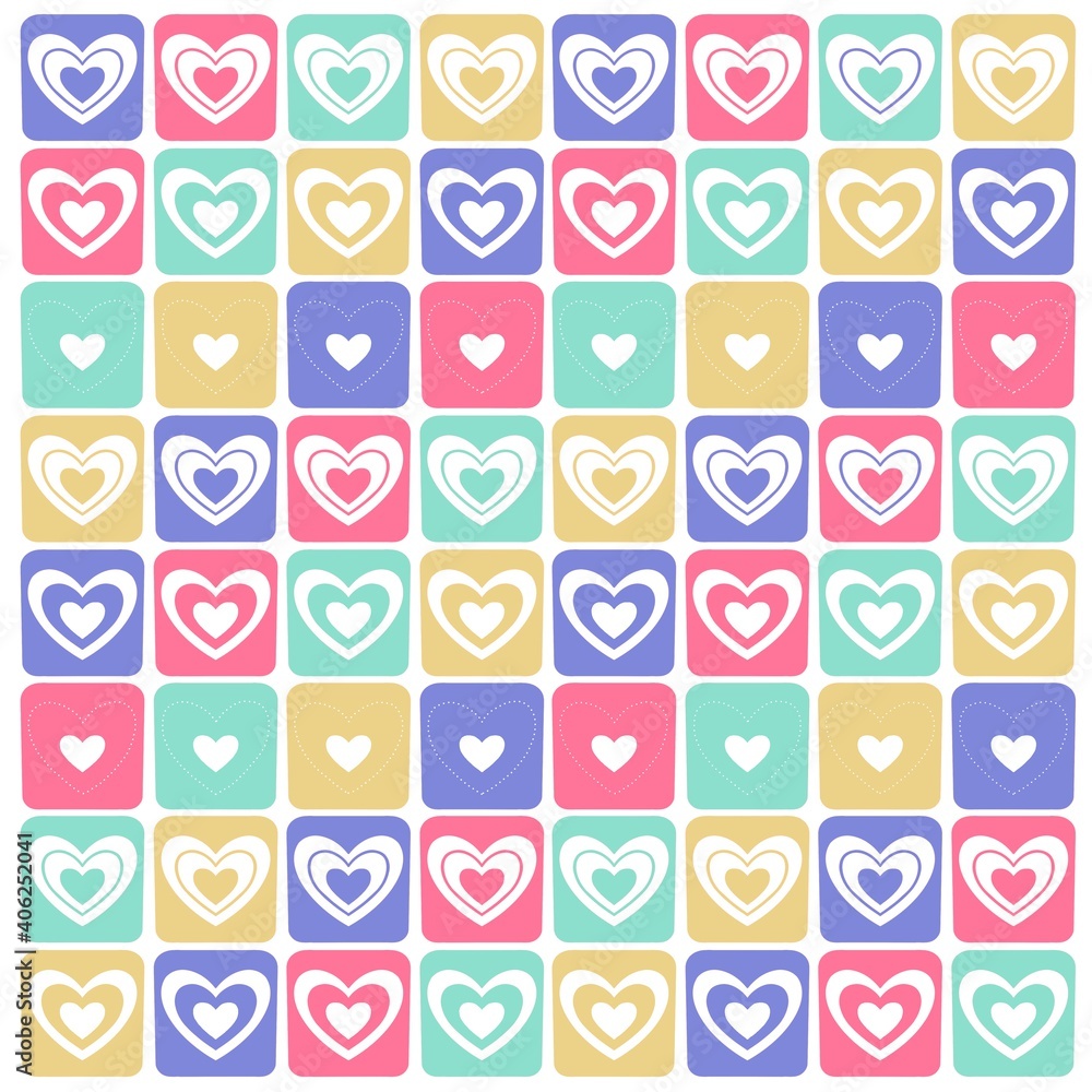 colorful hearts patterned background colorful hearts patterned background