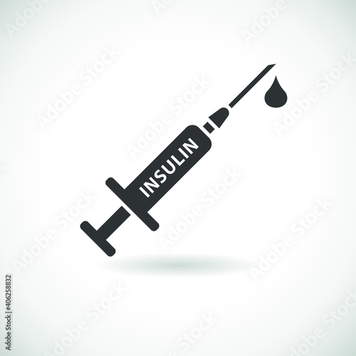 Insulin line concept. Vector illustration. Element template for design.