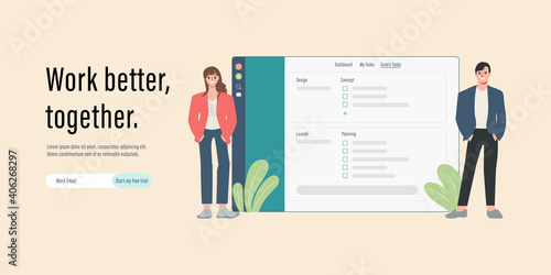 Business user interface website background design.