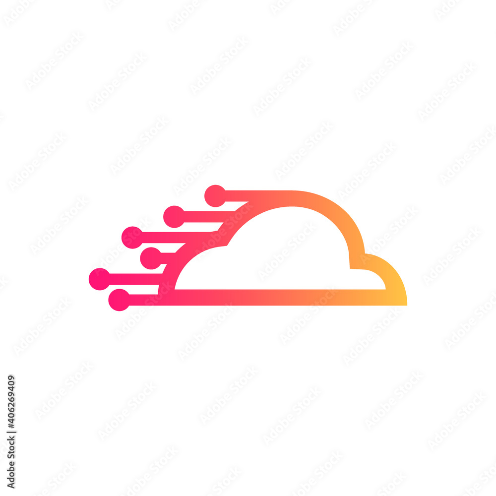 Cloud Software logo Data Storage Technology Design Cloud Software logo Data Storage Technology Design