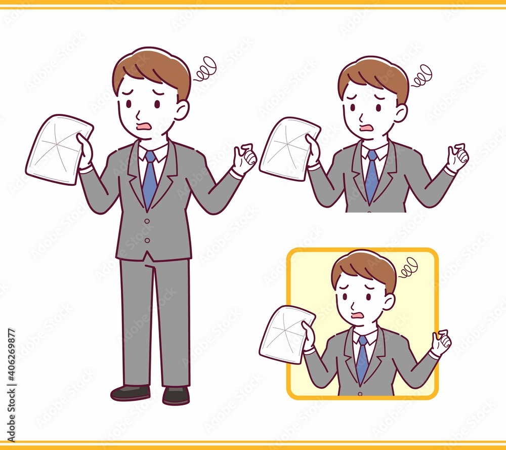 Young office worker man