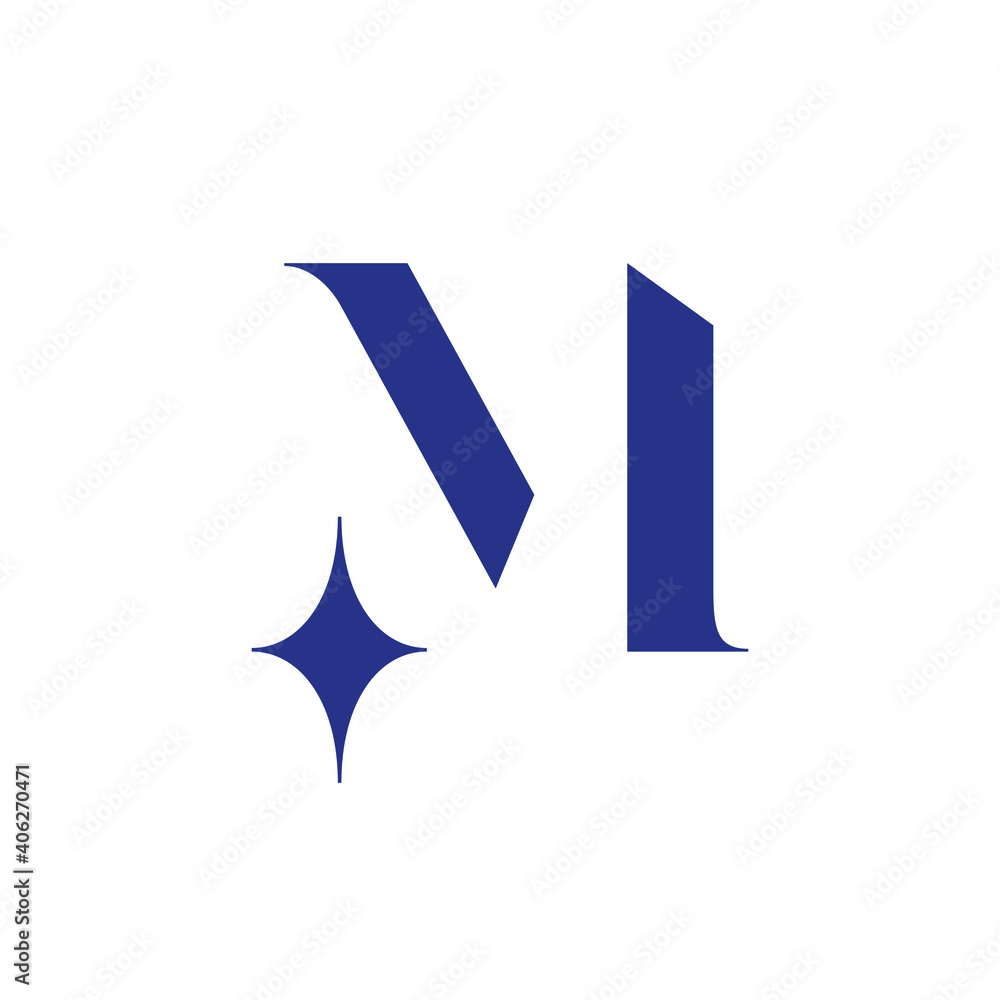 M Monogram Elegant Star Luxury Letter Logo Design Graphic Concept M Monogram Elegant Star Luxury Letter Logo Design Graphic Concept