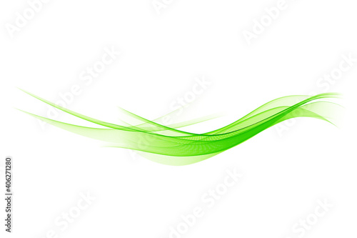 緑色の抽象的な曲線