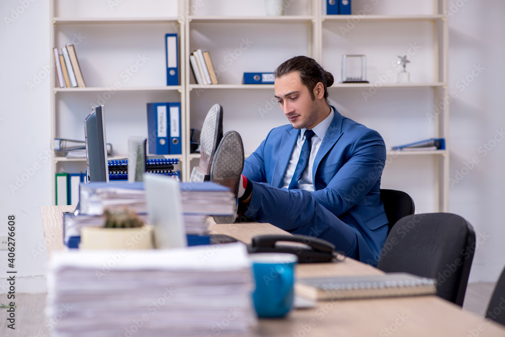 Businessman working in the office Businessman working in the office