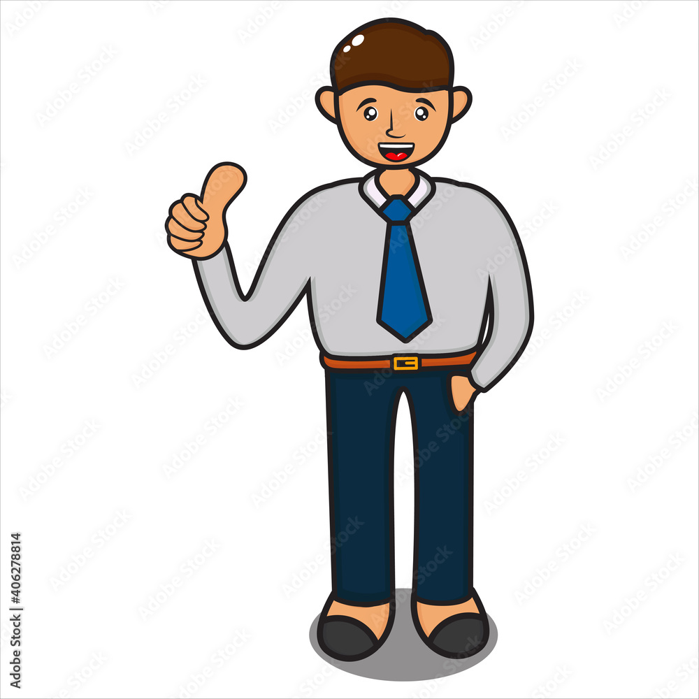male character thumbs up with cool style vector eps 10 male character thumbs up with cool style vector eps 10