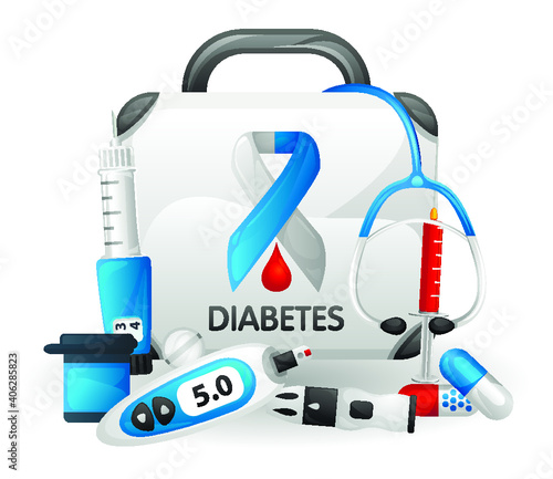 Diabetes Mellitus concept. High quality vector illustration
