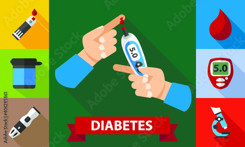 Diabetes concept. Vector illustration