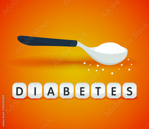 Diabetes concept. Vector illustration