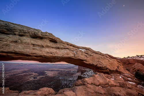 Mesa Arch at Twilight  Canyonlands National Park  Utah