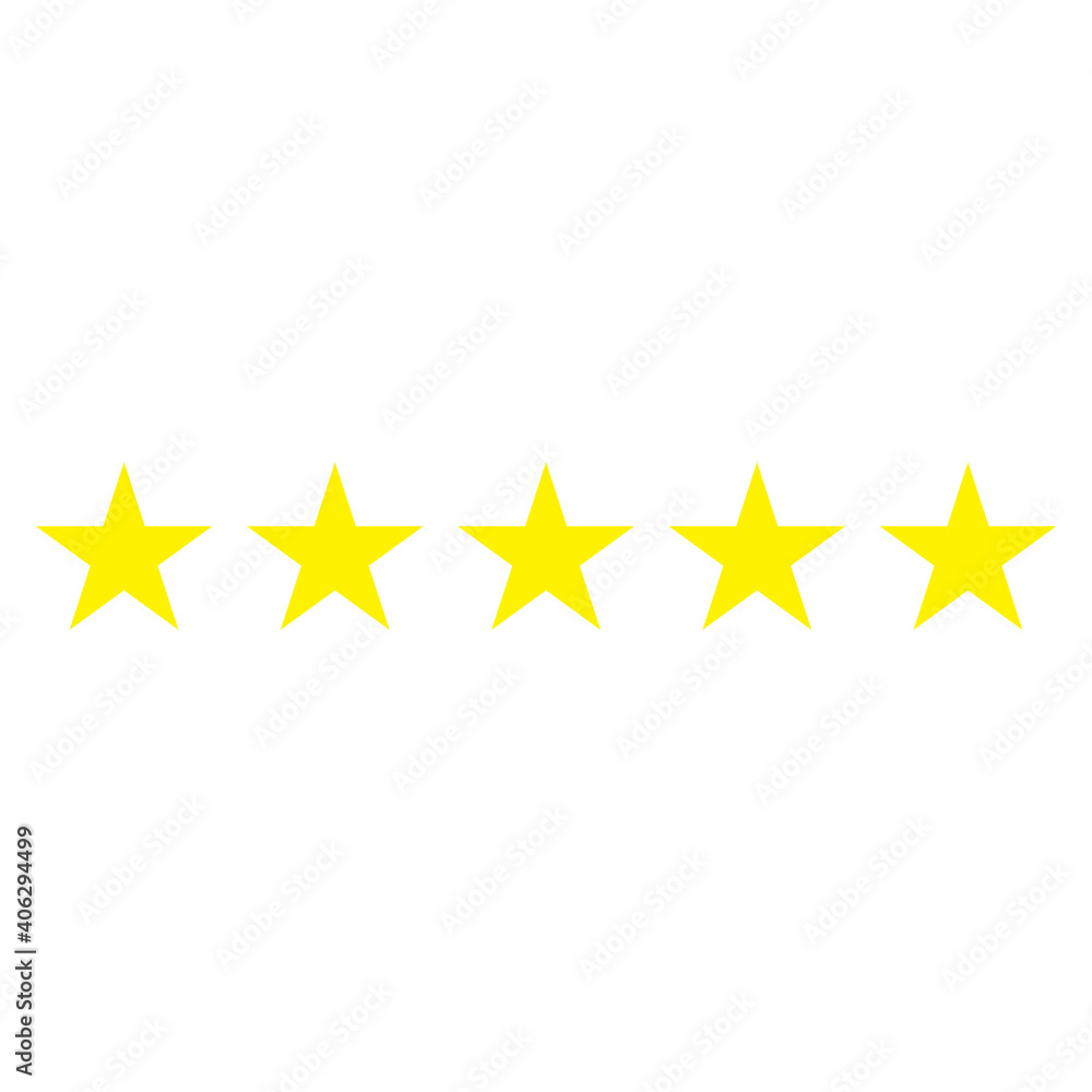 five stars rating product icon vector five stars rating product icon vector