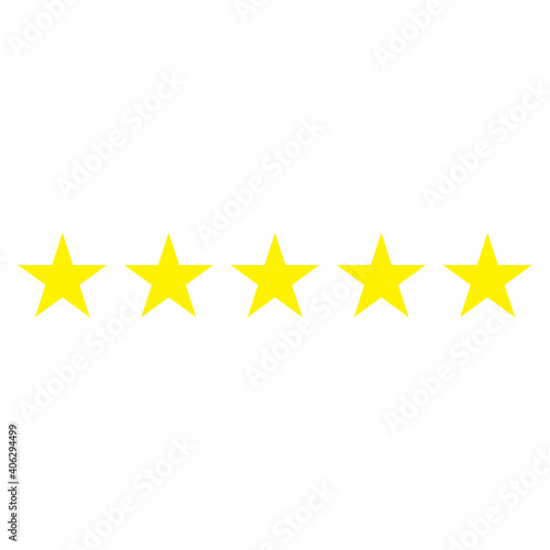 five stars rating product icon vector