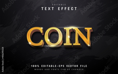 Gold coin text effect