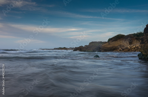 sunset on the coast