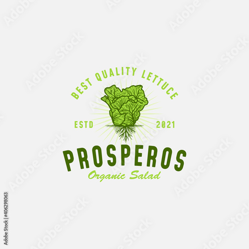 Lettuce Vintage Logo Design Inspiration For Salad Food Business Or  Vegetables Shop