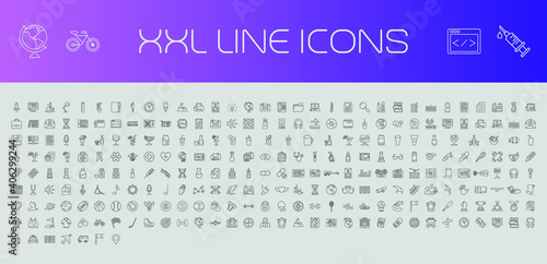 XXL thin line icons set. Vector symbols