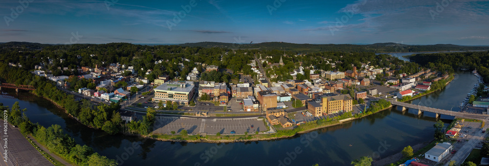Catskill New York Town Center Panorama
