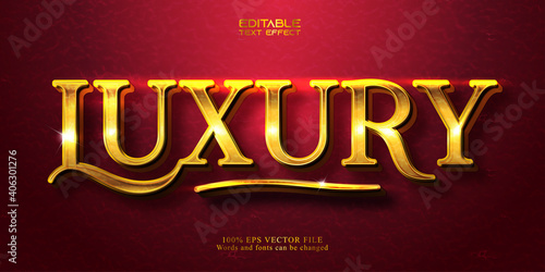 Luxury text effext golden style
