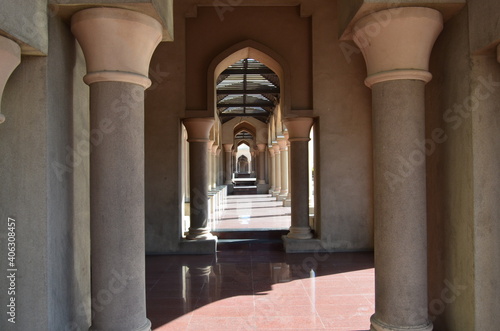 Arched corridor in the streets of Muscat  Oman