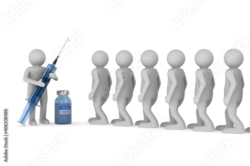 doctor with medical syringe...