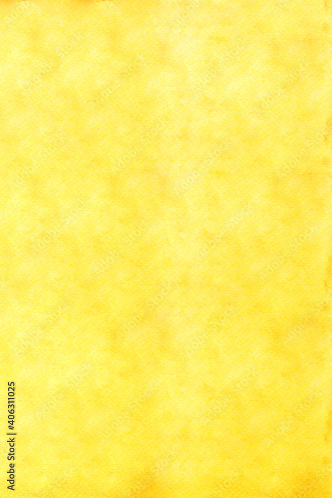 Vertical yellow watercolour background, Watercolour painting soft textured on wet white paper background, Abstract yellow watercolor illustration banner, wallpaper