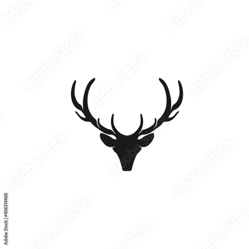 Dear head logo vector template