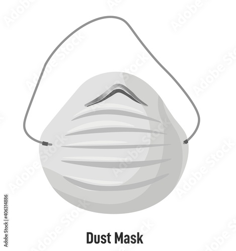 Dust mask with straps, protective measures safety