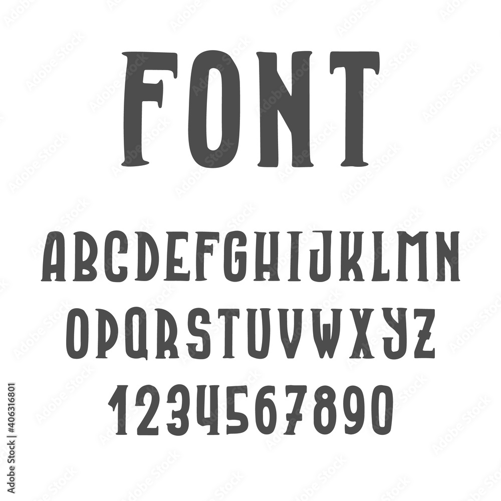 Vector stylized font and alphabet Vector stylized font and alphabet