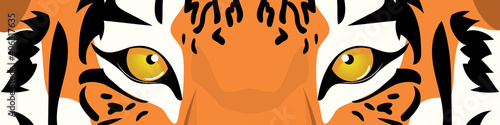 Eyes of red tiger