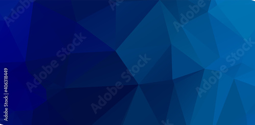 Blue vivid geometric polygonal abstract design background template