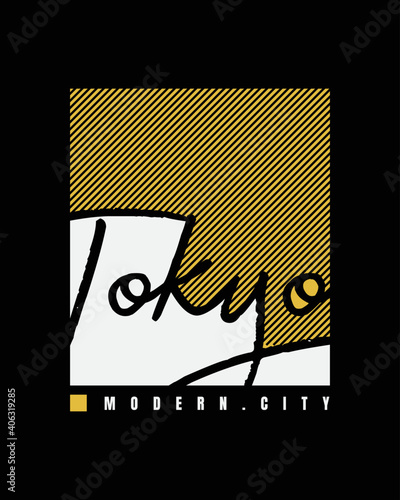 Photography Vector illustration of text graphics, TOKYO