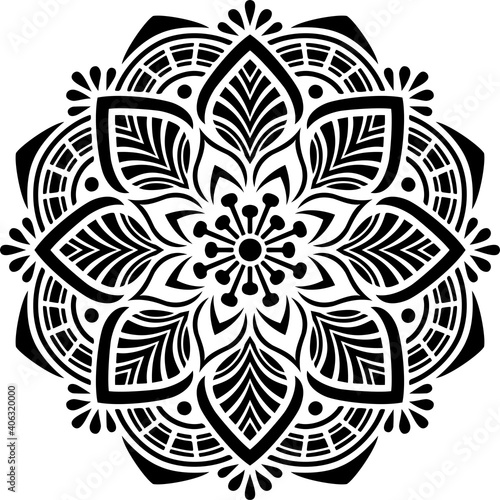 Mandala Pattern Stencil doodles sketch