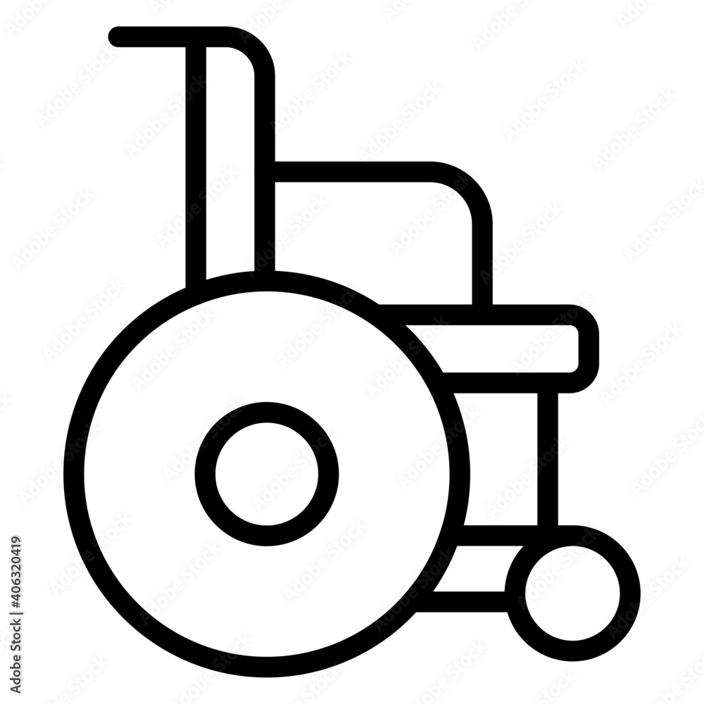 An icon design of wheelchair, premium download vector An icon design of wheelchair, premium download vector