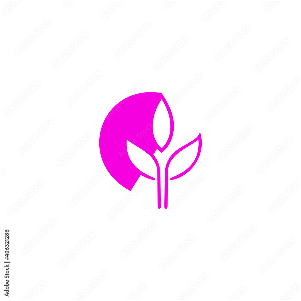 logo leaft life natural yoga healthy icon templet vector