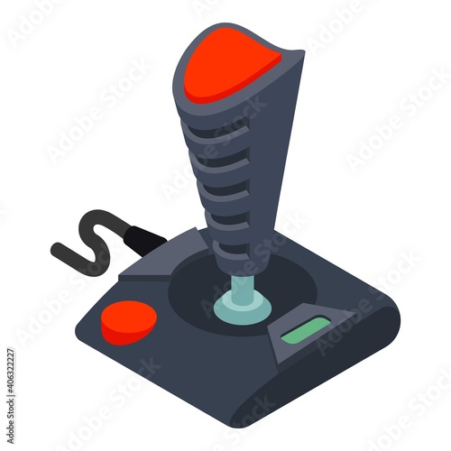 Game joypad icon. Isometric of game joypad vector icon for web design isolated on white background