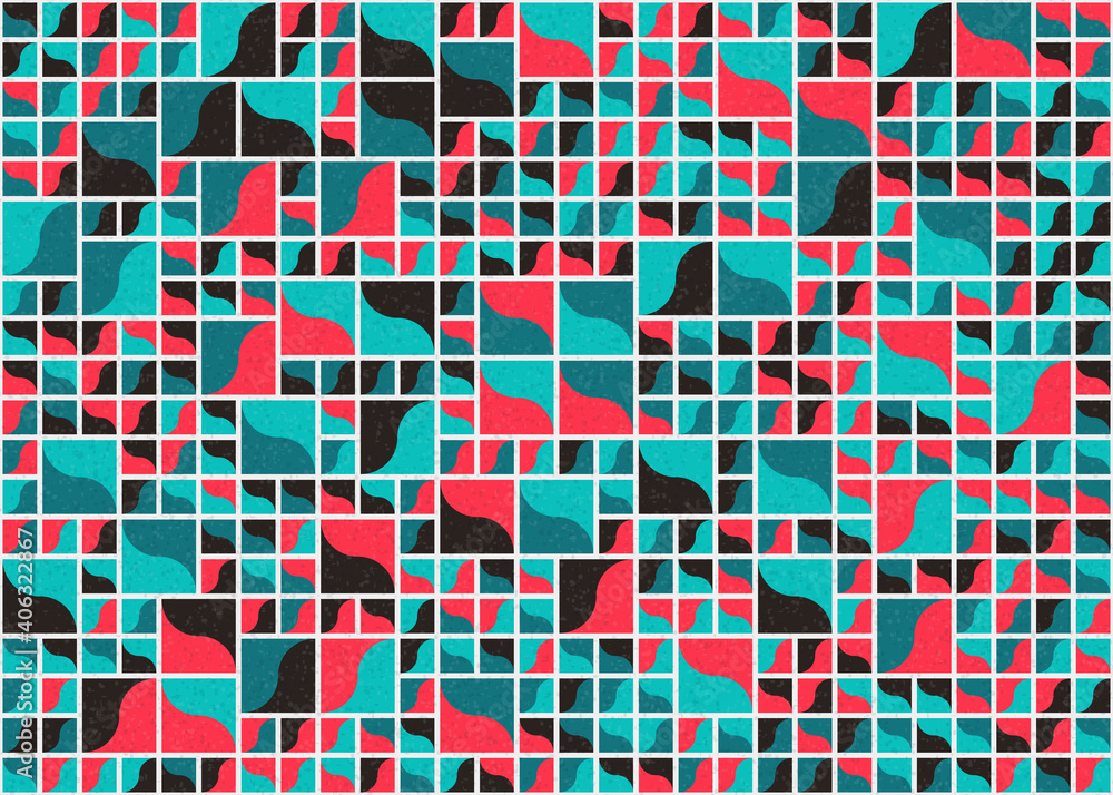 Fototapeta premium Abstract Geometric Pattern generative computational art illustration