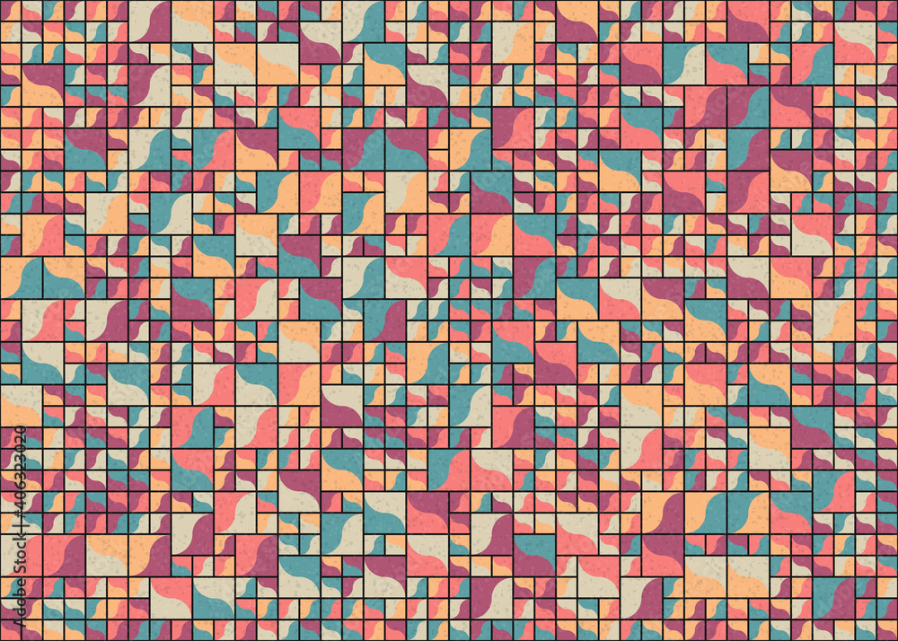 Fototapeta premium Abstract Geometric Pattern generative computational art illustration