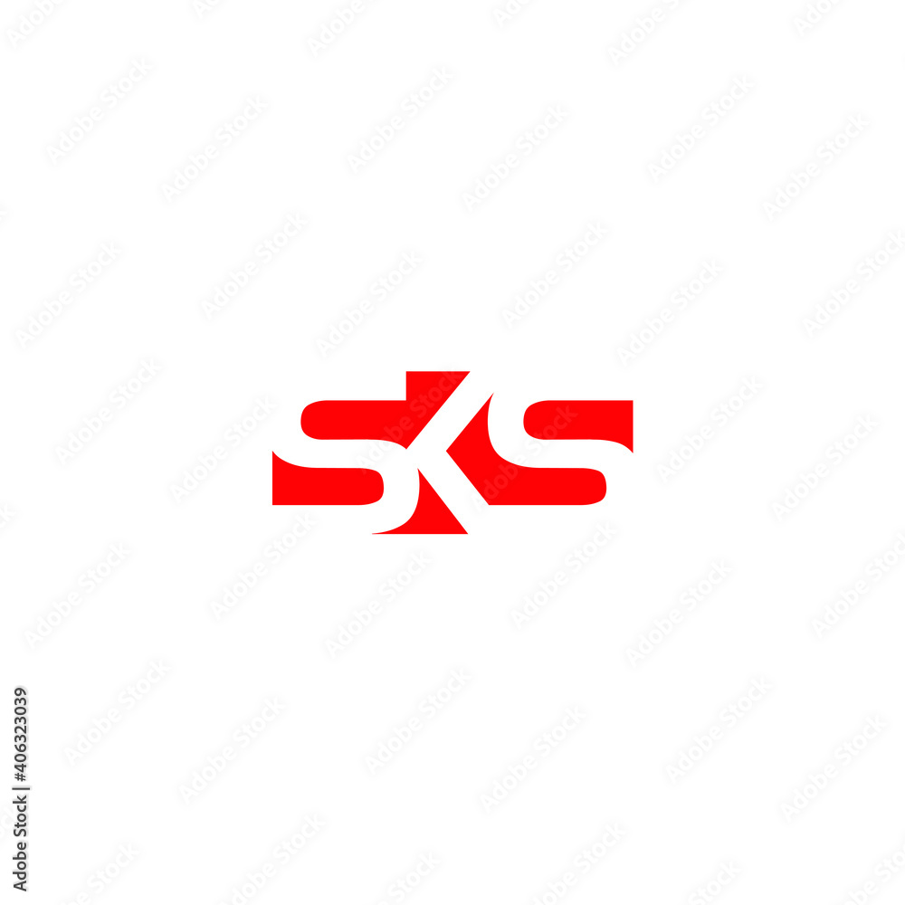 Fototapeta premium SKS logo SKS icon SKS vector SKS monogram SKS letter SKS minimalist SKS triangle SKS flat Unique modern flat abstract logo design 