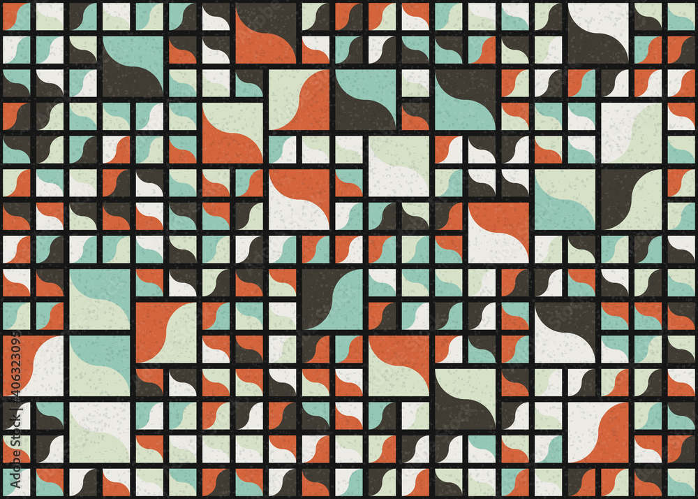 Fototapeta premium Abstract Geometric Pattern generative computational art illustration