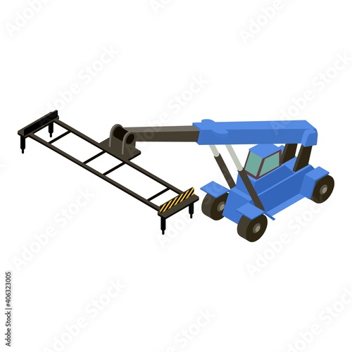 Stacker icon. Isometric of stacker vector icon for web design isolated on white background