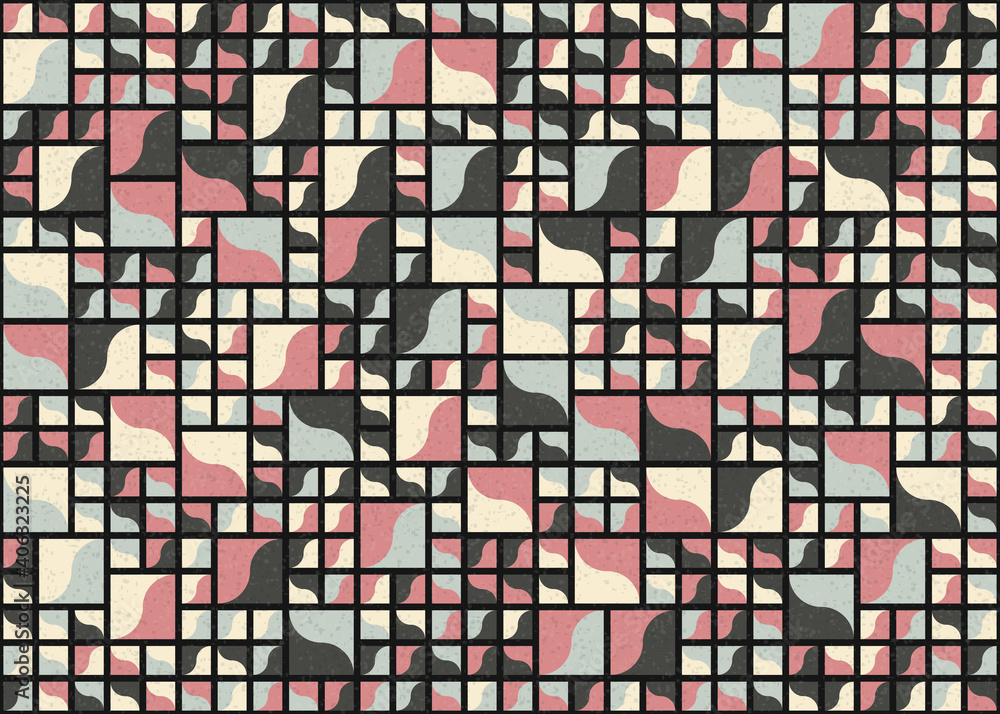 Fototapeta premium Abstract Geometric Pattern generative computational art illustration