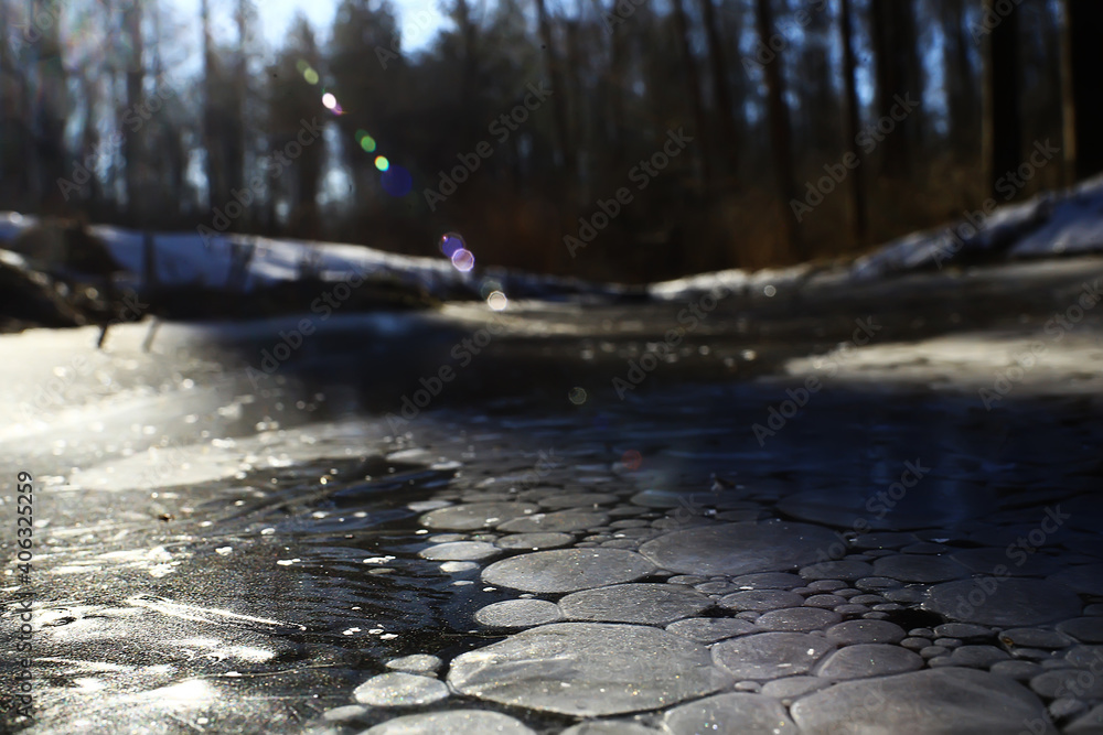 ice puddle background abstract, winter seasonal cold blue ice puddle background abstract, winter seasonal cold blue